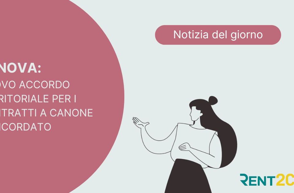 Illustrazione per flash news su Genova: nuovo accordo territoriale per i contratti a canone concordato, pubblicata da Rent2Cash