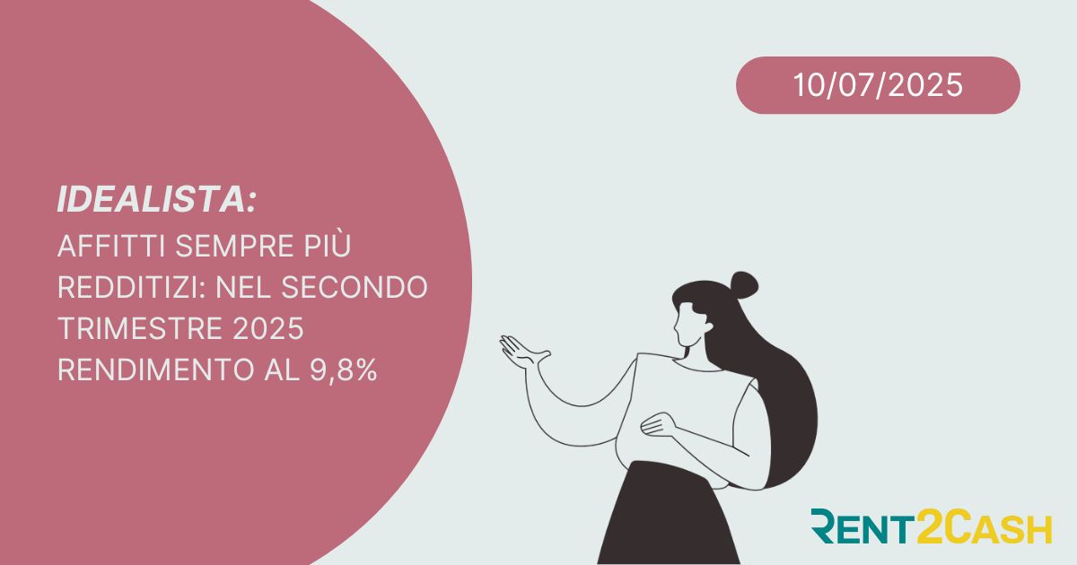 Illustrazione per flash news su Affitti, rendimenti in crescita: case sempre più redditizie per i locatori, pubblicata da Rent2Cash