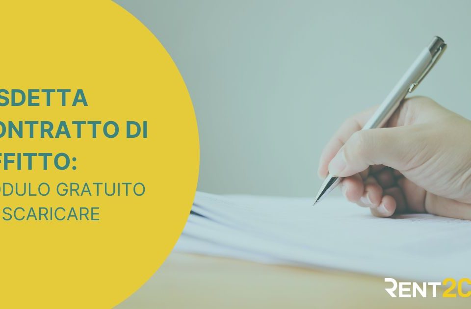 Modulo disdetta contratto affitto Word