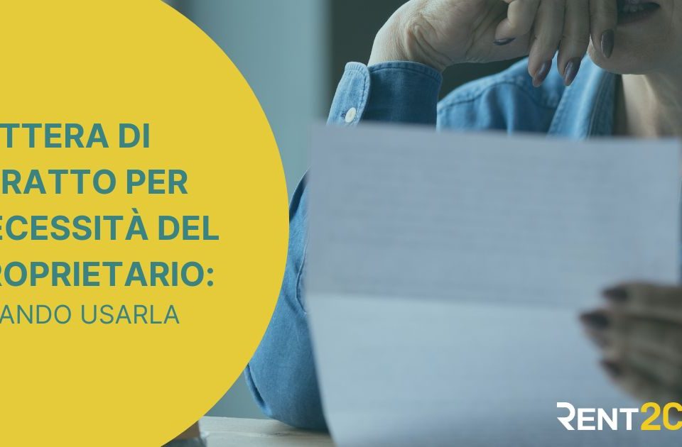 Lettera di sfratto per necessità del proprietario
